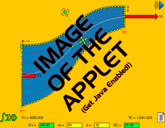 Inviscid Channel Flow Applet (UT-JBEM) Image (get Java!)